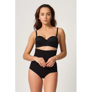 SİYAH MI Emay 2708 Lazer Yüksek Bel Kesim Slip Korse