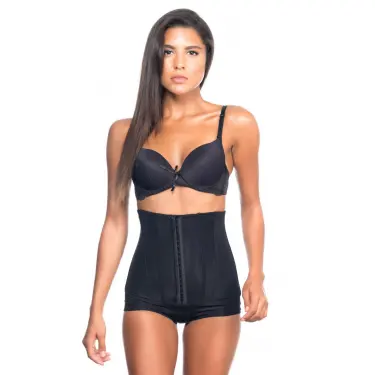 SİYAH MI Emay 2824 Yüksek Bel Balen Agraflı Slıp Lazer Korse