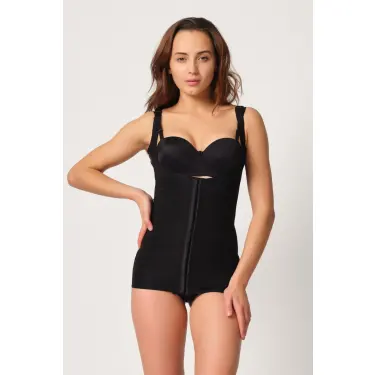 SİYAH MI Emay 2916 Karyoka Destekli Agraflı Atlet Korse