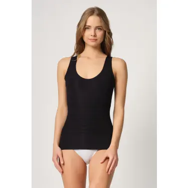 SİYAH MI Emay 2938 Sırtı Tül Karyokalı Destekli Atlet Korse