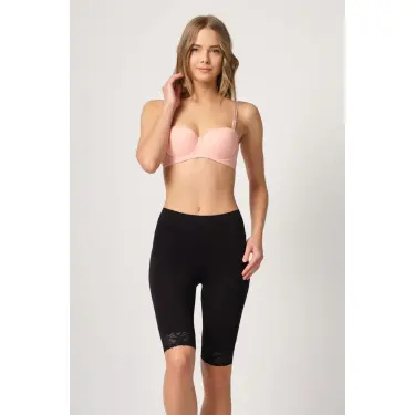 SİYAH MI Emay 3004 Soft Uzun Paça Dantel Boxer