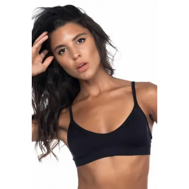 SİYAH MI Emay 4020 Pedli İnce Askılı Büstiyer