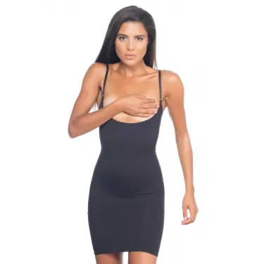 SİYAH MI Emay 5060 Göğsü Açık Elbise Korse