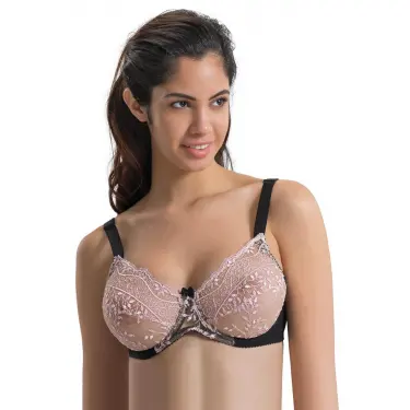 SİYAH-PEMBE MI Emay 148 B Balenli Toparlayıcı Sütyen