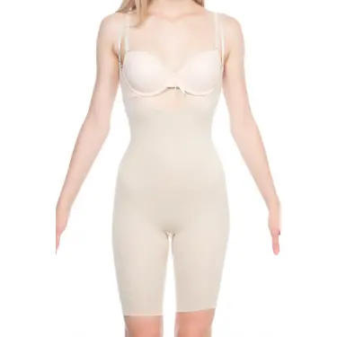 TEN MI Emay 2038 Popo ve Göğsü Açık Paçalı Boy Korse