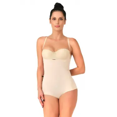 TEN MI Emay 2723 Lazer Kesim Göğsü Açık Slip Korse