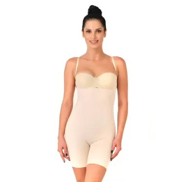 TEN MI Emay 2758 Lazer Kesim Göğsü Açık Boxer  Korse