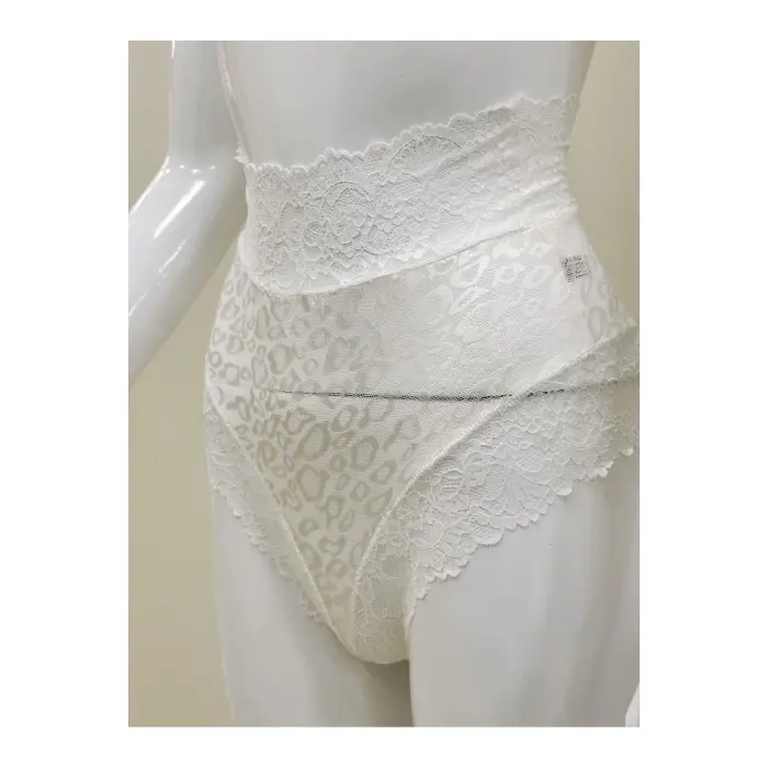 Ekru Dantelli Yüksek Bel Külot Venüs-k1012