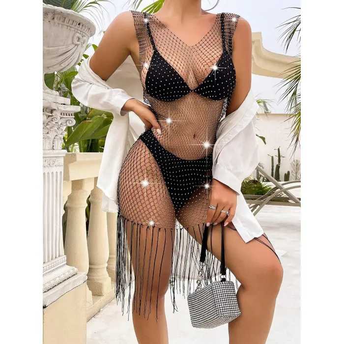 LYYN Kolsuz Püsküllü Elbise