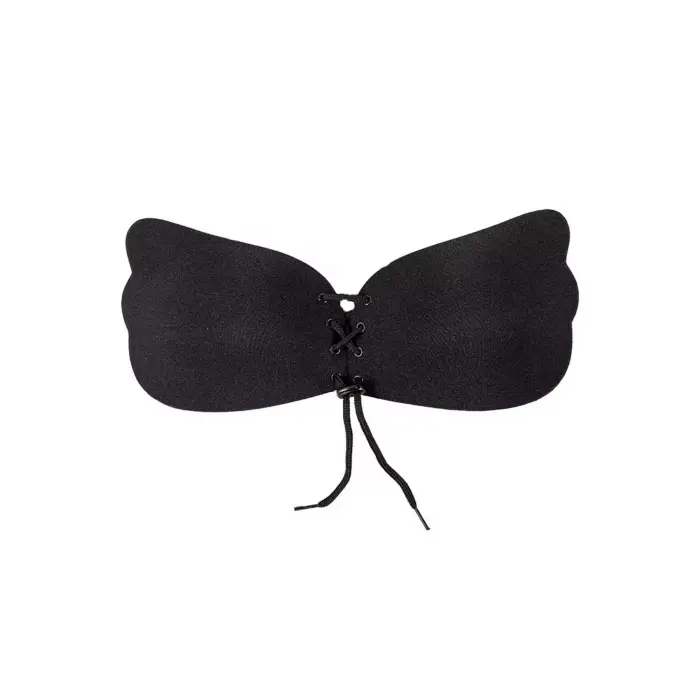 Siyah Yapışkan Kelebek Sütyen-519