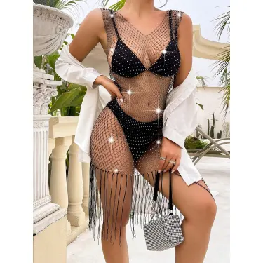 LYYN Kolsuz Püsküllü Elbise