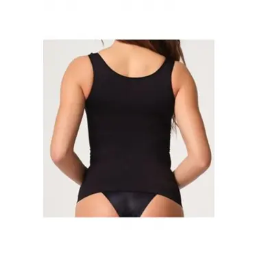 Siyah Kadın Dikişsiz Atlet Korse - 776