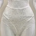Ekru Dantelli Yüksek Bel Külot Venüs-k1012