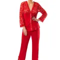Kırmızı Penye Pijama Takımı - 1570