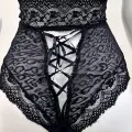 Siyah Dantelli Yüksek Bel Külot Venüs-k1013