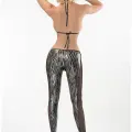 Zebra Desenli Lame Vücut Çorabı-490