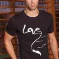 Berrak Erkek  Love Baskılı T Shirt 1037