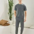 Erkek 2092 Erkek  O Yaka Pijama Takım