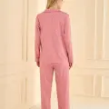 LYYN  19103 Kadın Düğmeli Uzun Kol Pijama Takımı