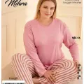 LYYN  50802 Kadın Battal Milan O Yaka Pijama Takımı