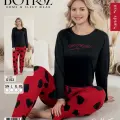 LYYN Boyraz 0153 Kadın Sandy Soft Uzun Kol Pijama Takımı