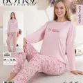 LYYN Boyraz 0258 Kadın Sandy Soft Uzun Kol Pijama Takımı