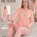 LYYN Boyraz 0281 Kadın Sandy Soft Uzun Kol Pijama Takımı