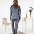 LYYN Estiva 25381 Uzun Kol Kadife Pijama Takımı