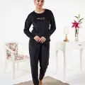 LYYN Estiva 25384 Uzun Kol Kadife Pijama Takımı