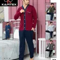 LYYN Kapitex 5818 Erkek Uzun Kol Patlı Pijama Takımı