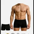 LYYN Pamuklu Düz Siyah Renk Erkek Boxer