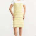 Sementa 77482 Düğme Detaylı Çizgili Penye Elbise