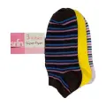 Srfn Kadın Patik Çorap 3 Lü  Çizgili  Desen
