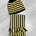 Taraftar Atkı Bere Sarı Lacivert
