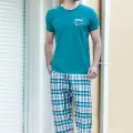Yazlık Ekose Desenli Kapri Pijama Takımı  21592
