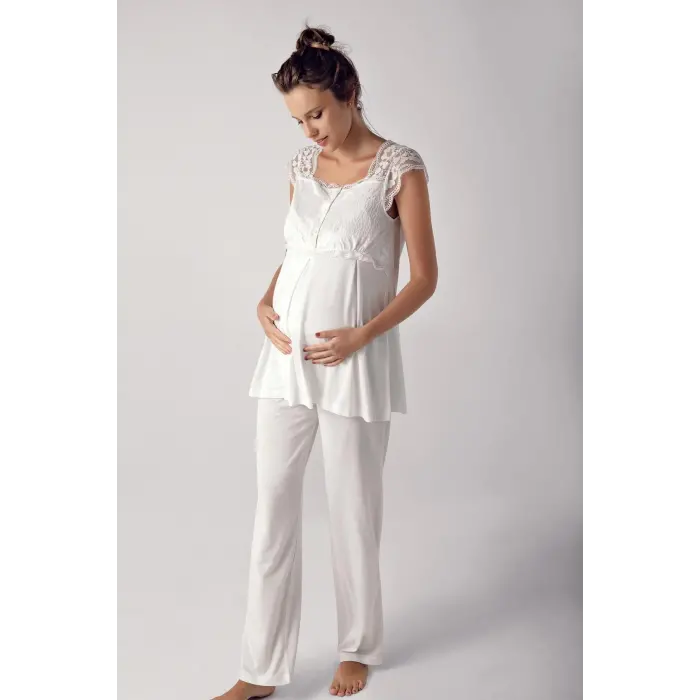 13200 Bayan Kısa Kol Lohusa Pijama Takımı