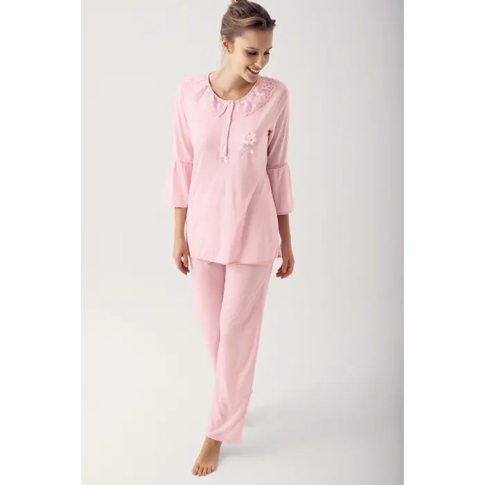 14200 Bayan Uzun  Kol Pijama Takımı