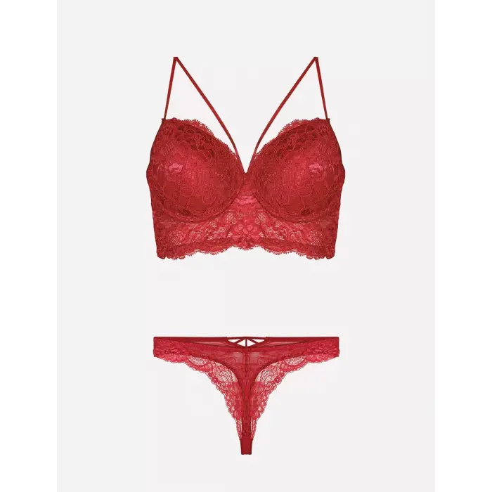 4330 Desteksiz Dantelli Sütyen Takım