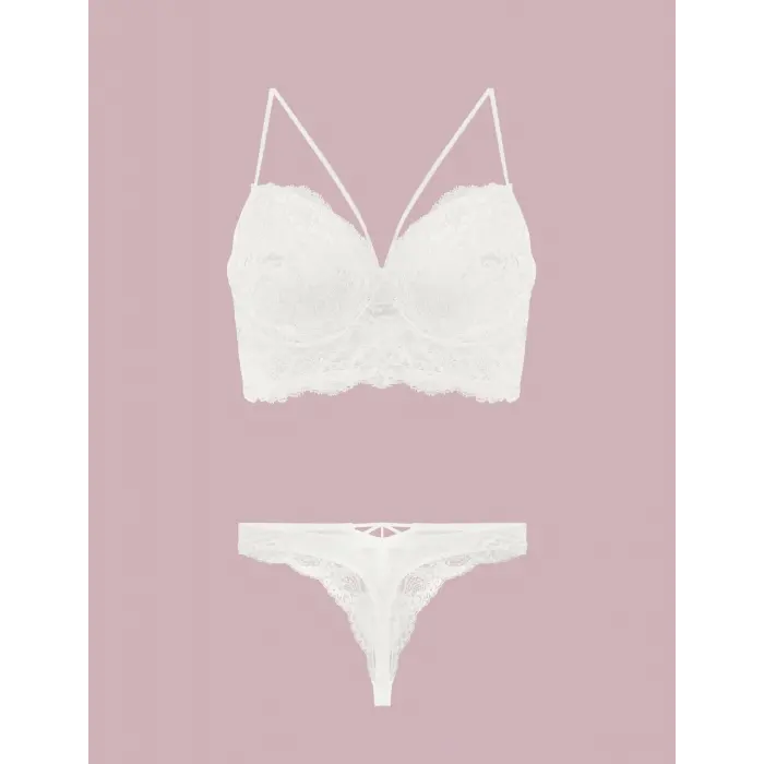 4330 Desteksiz Dantelli Sütyen Takım