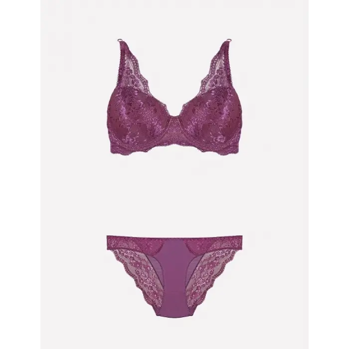 4340 Desteksiz Dantelli Sütyen Takım