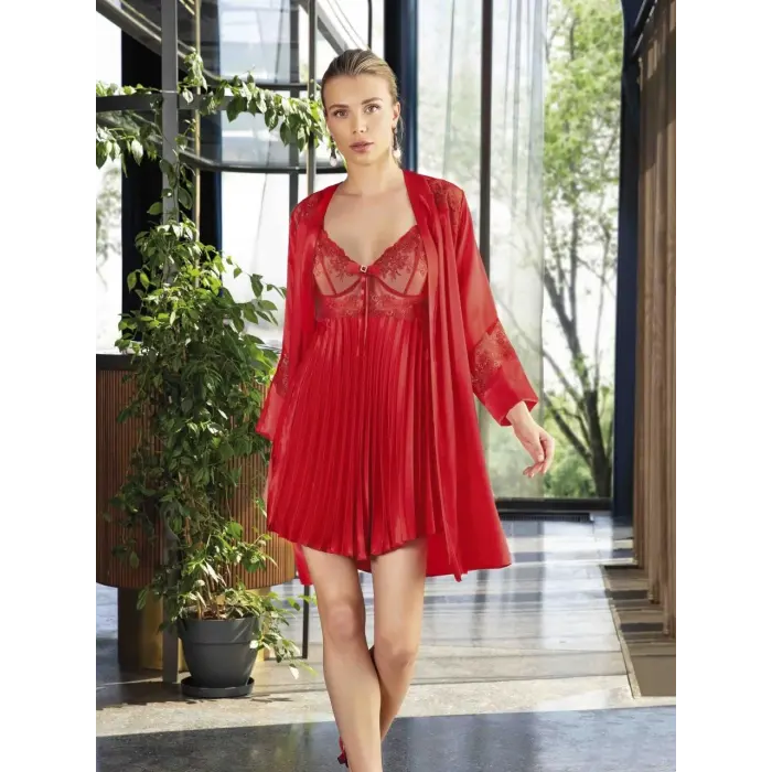 5355 Kısa Gecelik Sabahlık Takım