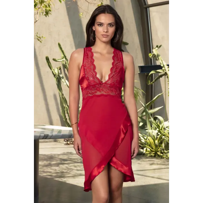 5440 Kısa Saten Gecelik