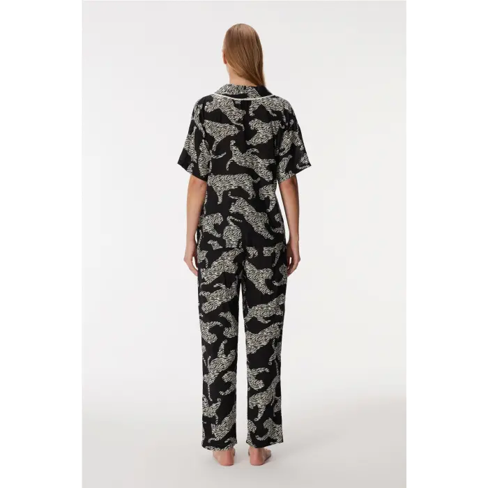 Anıl 11389 Bayan Kısa Kol Gömlek Ve Pantolon Takım