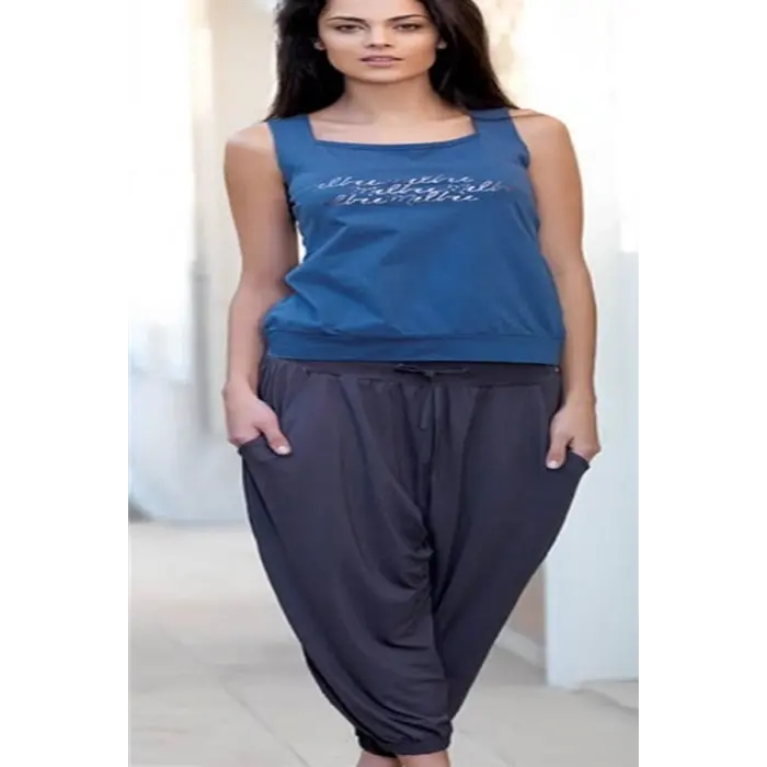 Bayan Yazlık Poly Şalvarlı Pijama 21519