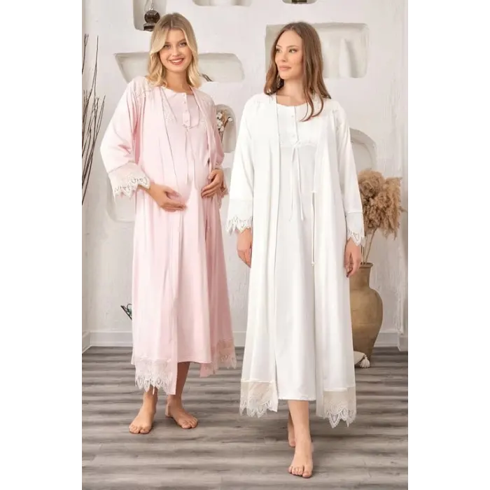 Bone 5933 Mikro Müslim Lohusa Gecelik Sabahlık Takım