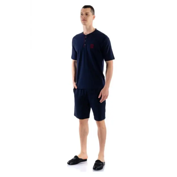 Ds Damat 02000 Kısa Kol 3lü Erkek  Pijama Takımı
