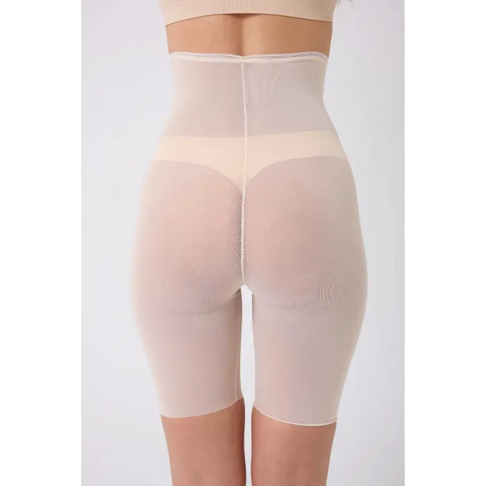 Freshness 0007 Lazer Kesim Tül Yüksek Bel Şort Korse