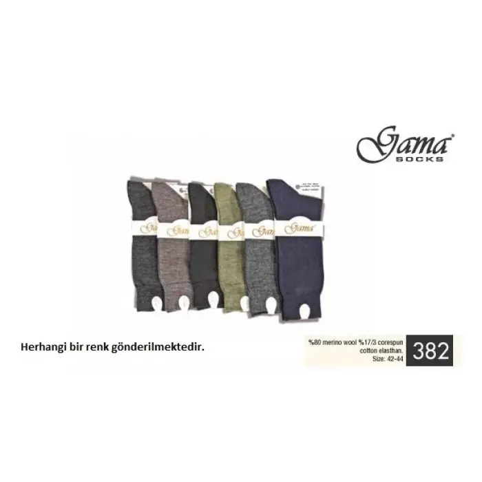 Gama 382 Erkek  Merinos Yün Çorap