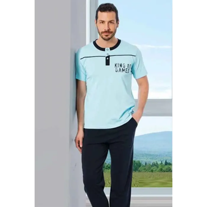 Hmd Erkek  Kısa Kollu Pijama Takmı 30026