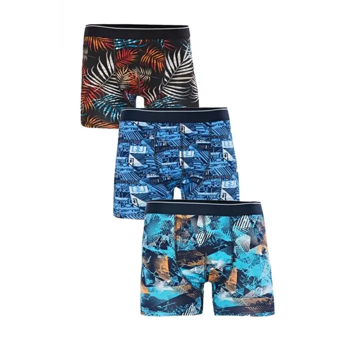 Işıl Erkek  Likralı Boxer Desenli 3 Adet M